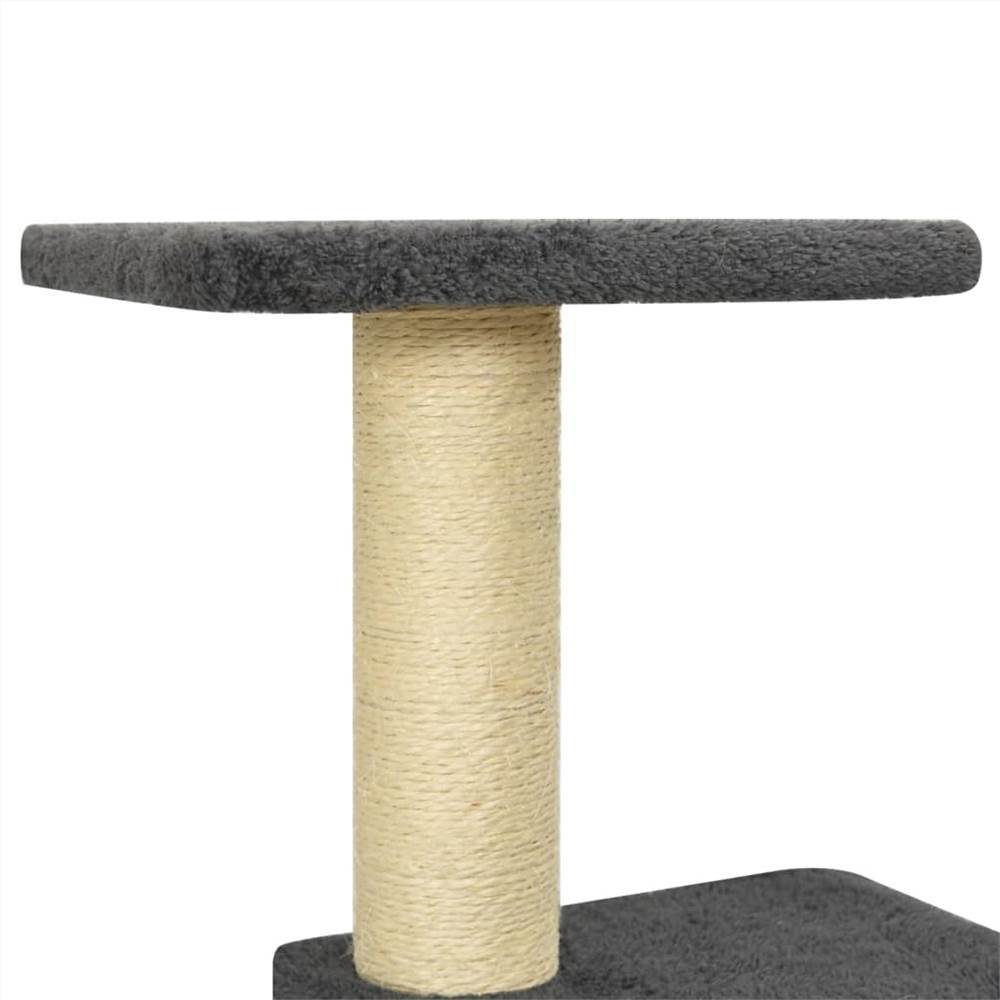 Cat Tree with Sisal Scratching Posts Dark Grey 119 cm