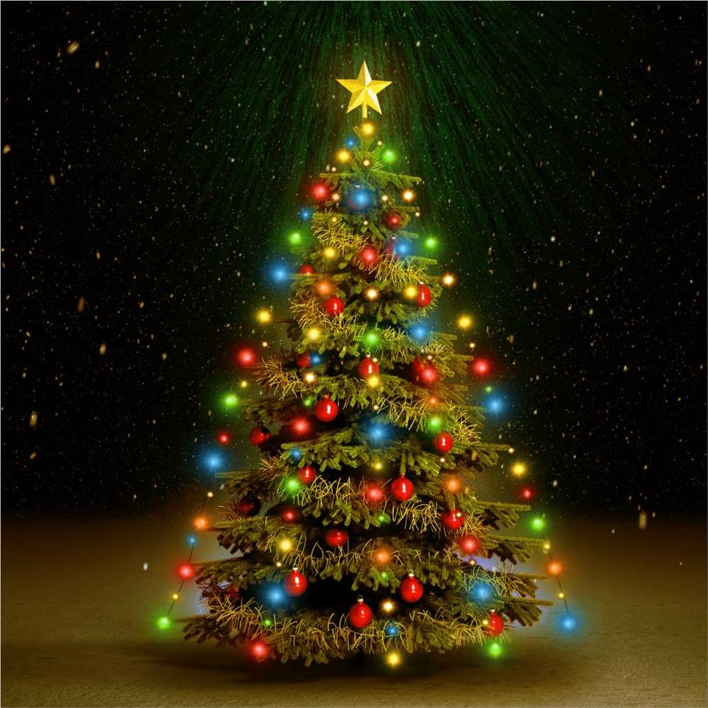 Red de luces para árbol de Navidad con 180 LED IP44 Colorido 180 cm