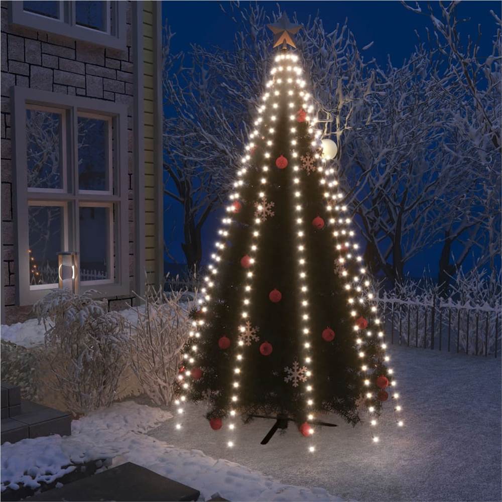 Red de luces para árbol de Navidad con 250 LED Blanco frío 250 cm