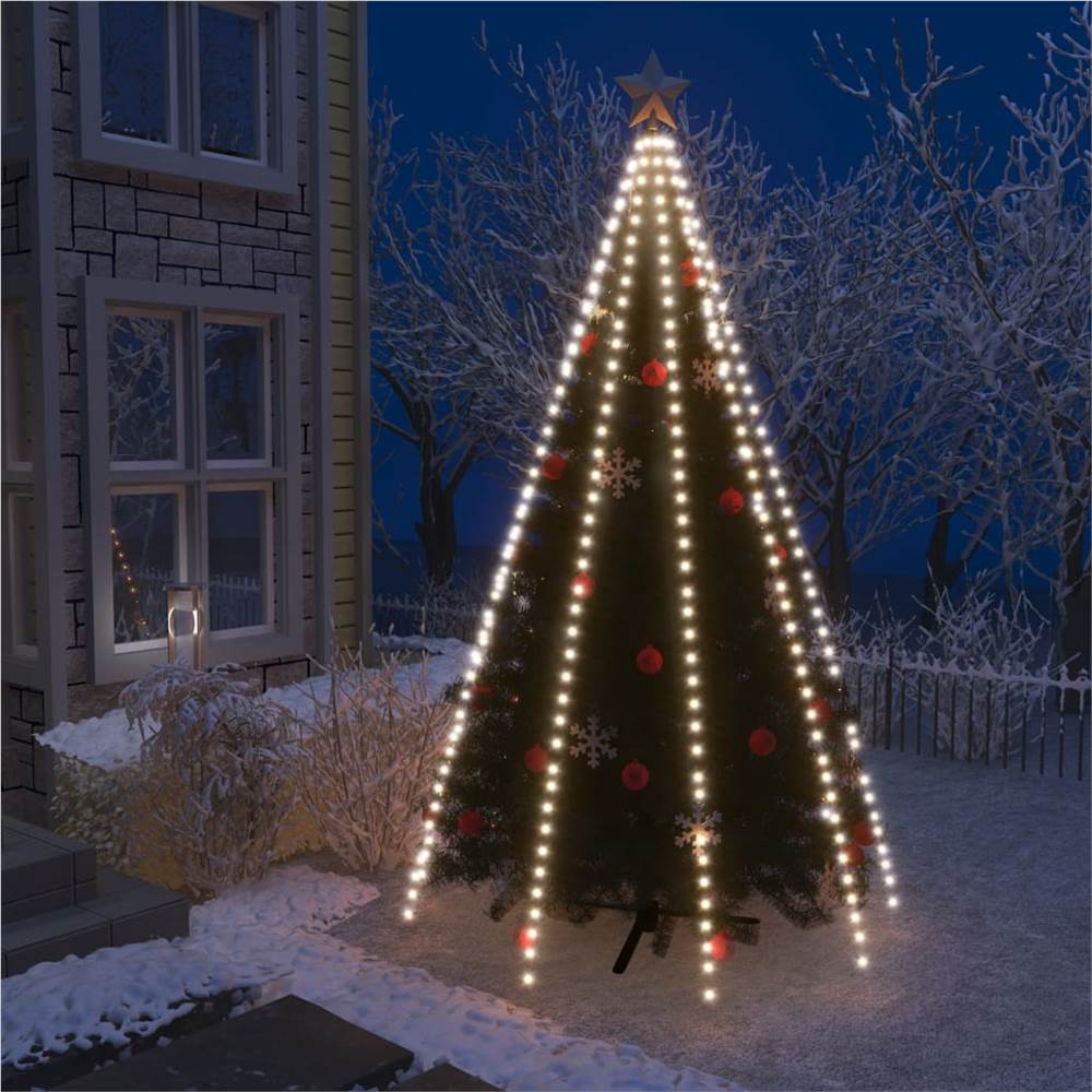 Red de luces para árbol de Navidad con 400 LED Blanco frío 400 cm