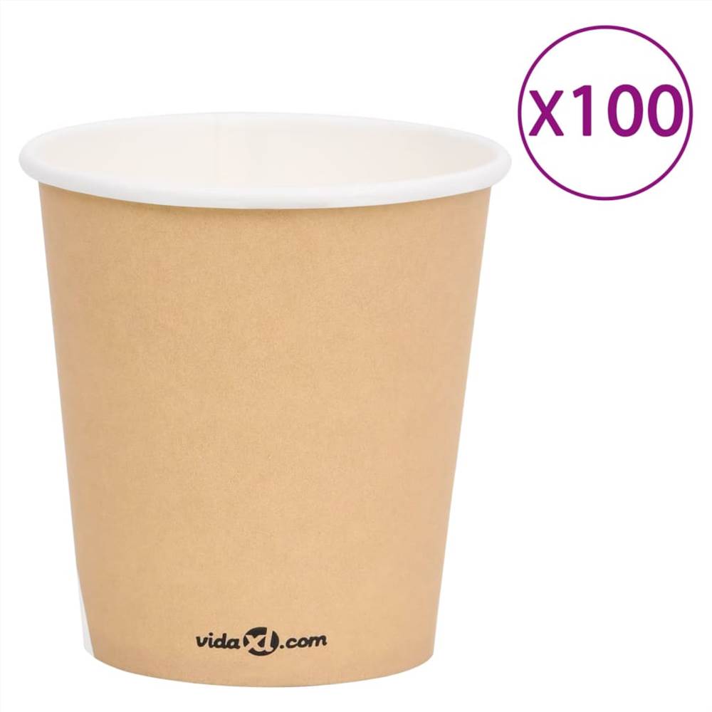 

Coffee Paper Cups 200 ml 100 pcs Brown