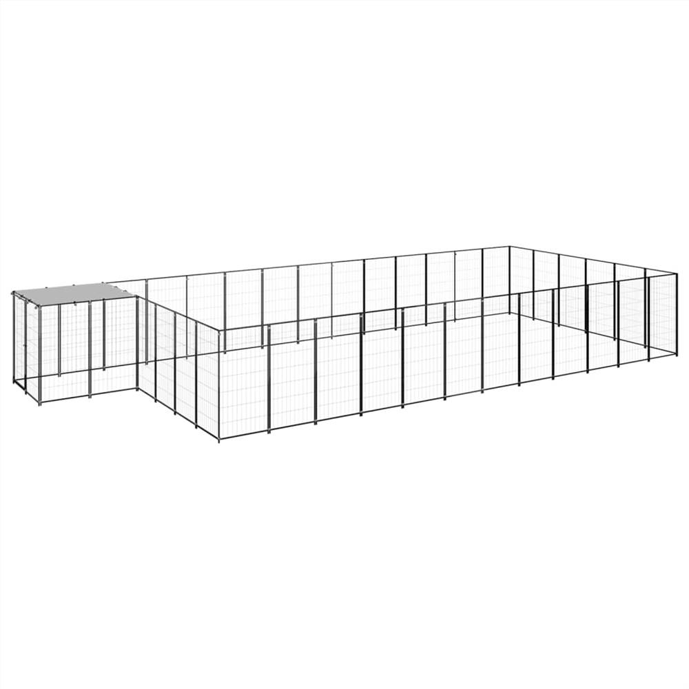 

Dog Kennel Black 22.99 m² Steel