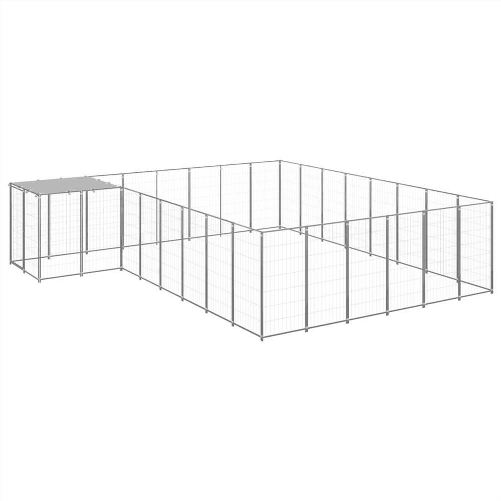 

Dog Kennel Silver 15.73 m² Steel