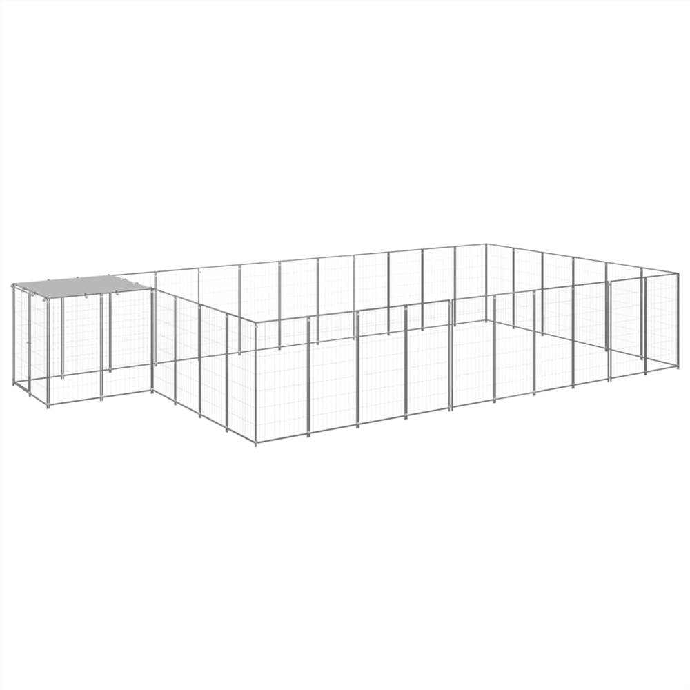 

Dog Kennel Silver 19.36 m² Steel