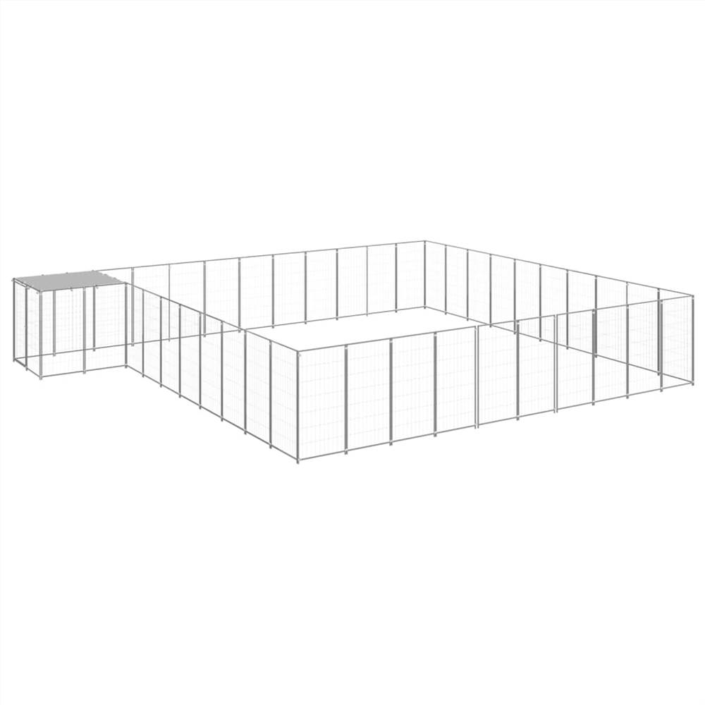 

Dog Kennel Silver 31.46 m² Steel