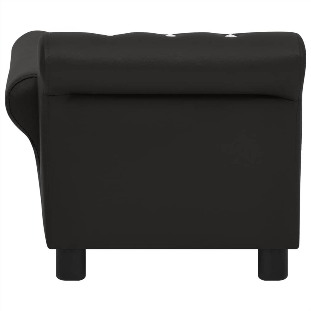 Dog Sofa Black 83x45x42 cm Faux Leather