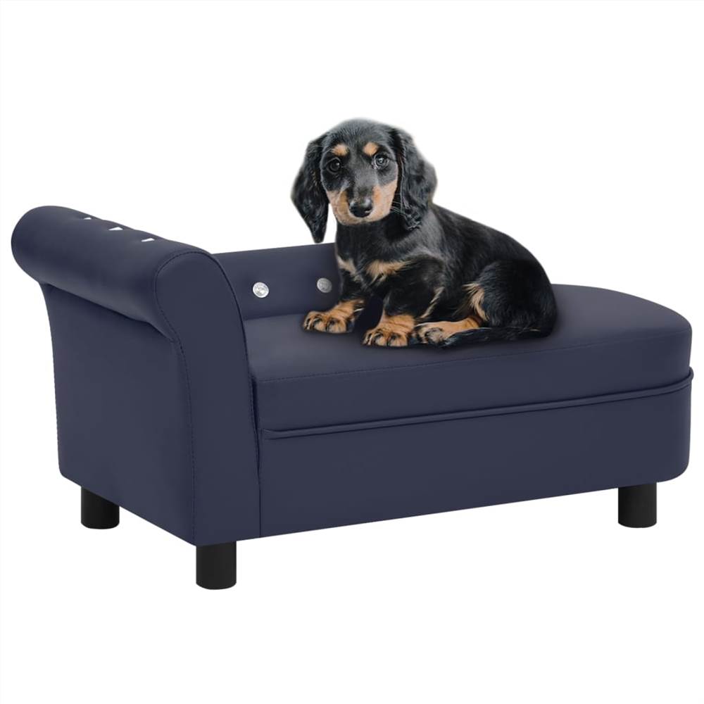 

Dog Sofa Blue 83x45x42 cm Faux Leather