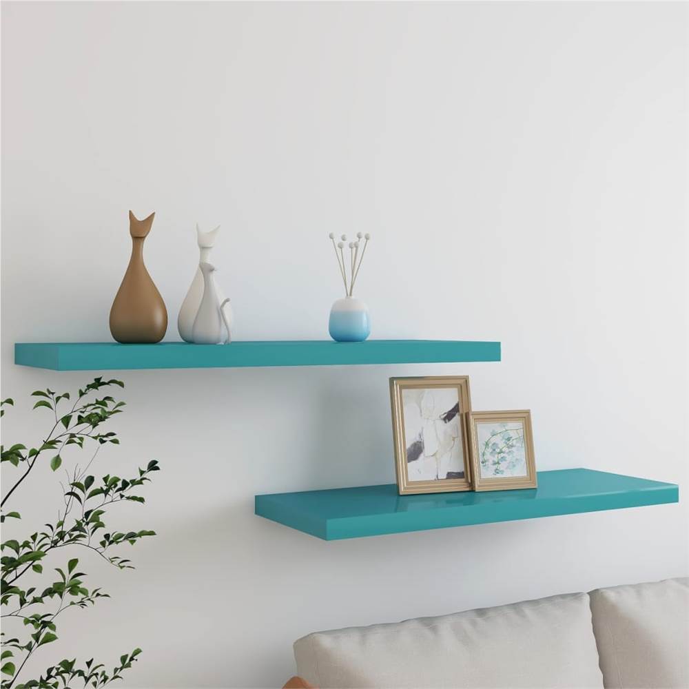 

Floating Wall Shelves 2 pcs Blue 80x23.5x3.8 cm MDF