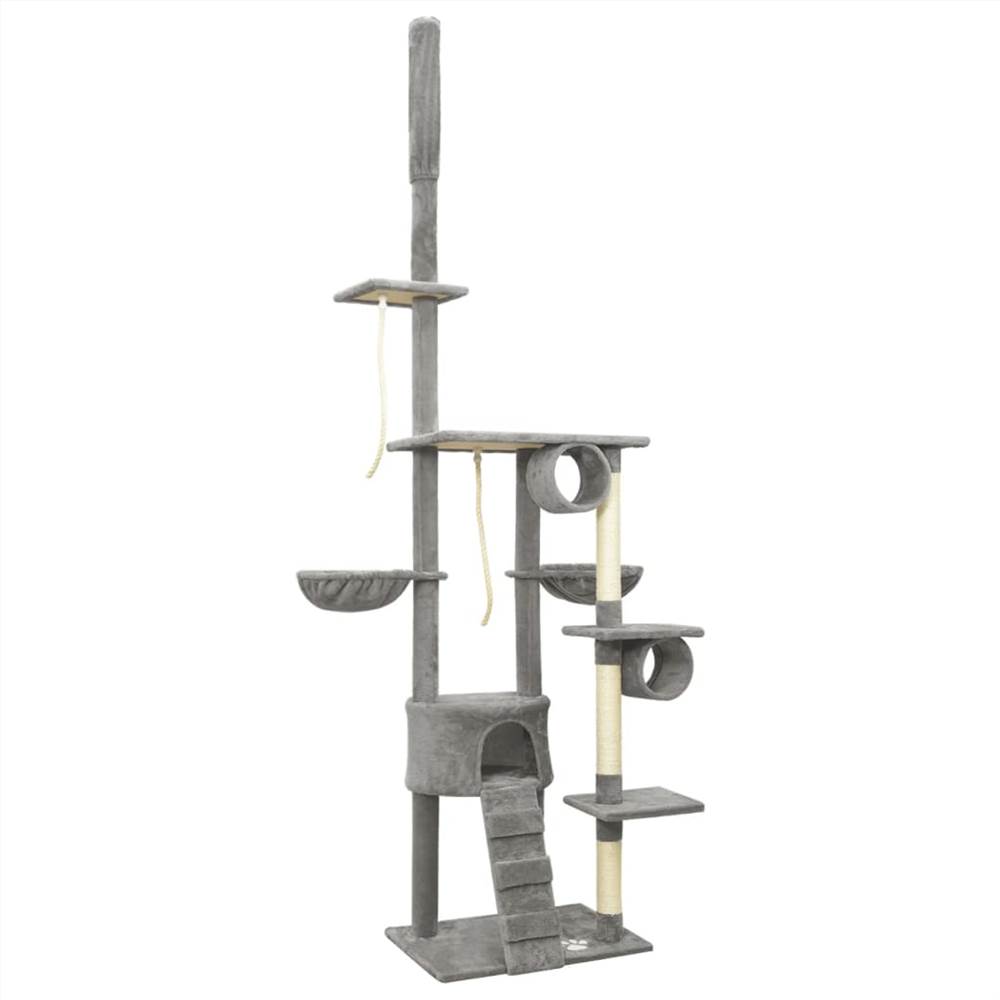 Floor to Ceiling Cat Tree Grey 220240 cm