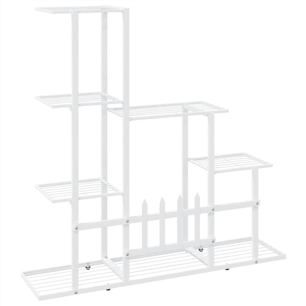 Flower Stand 94.5x25x88 cm White Metal