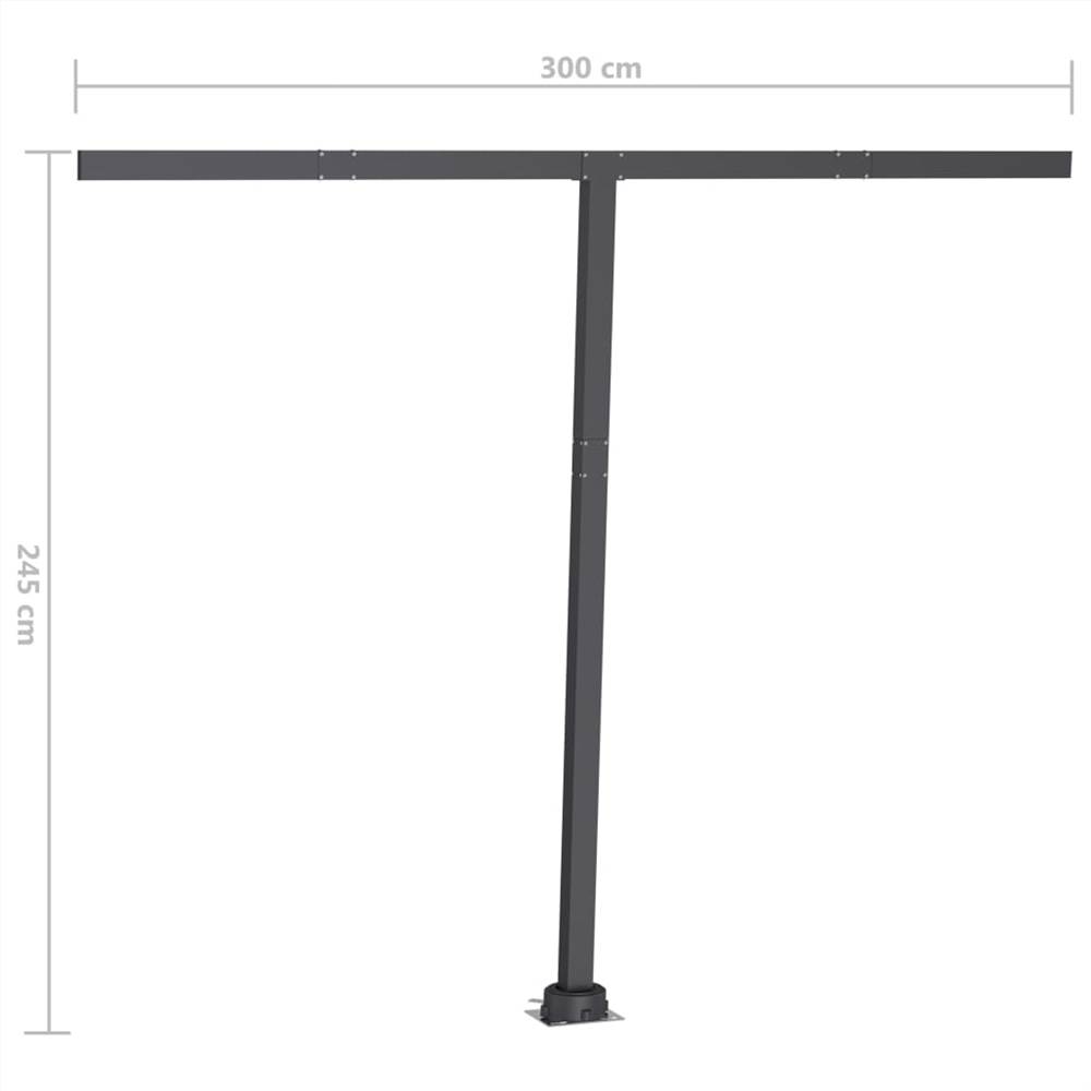Freestanding Manual Retractable Awning 350x250 cm Blue/White