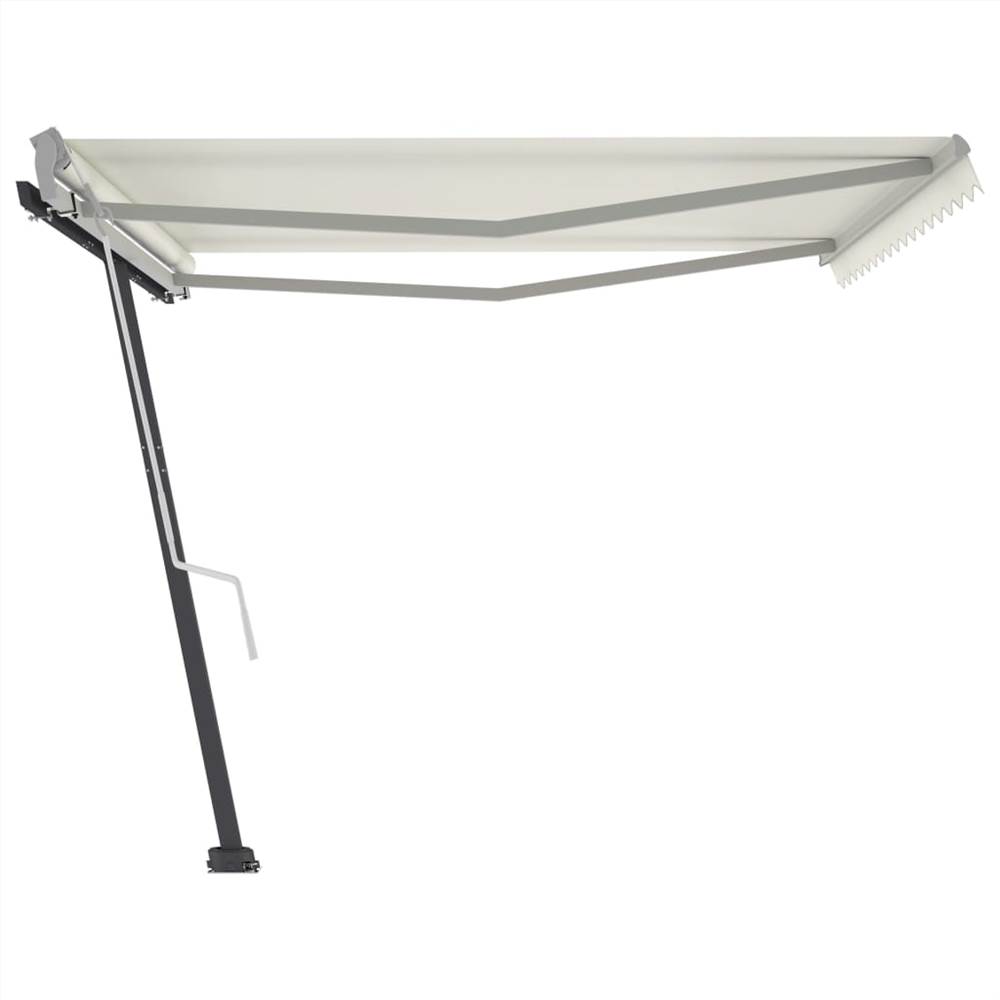 Freestanding Manual Retractable Awning 400x350 cm Cream