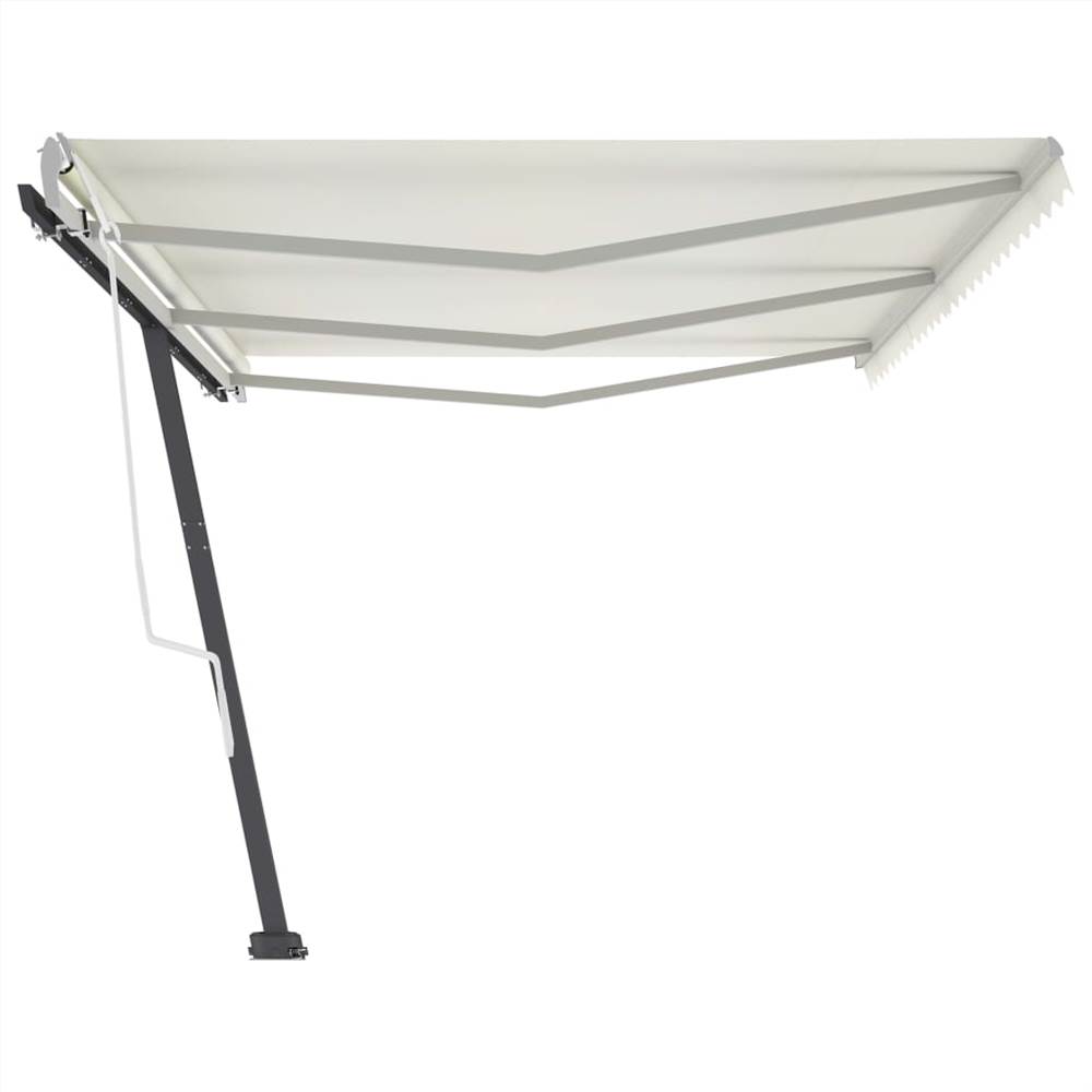 Freestanding Manual Retractable Awning 600x300 cm Cream