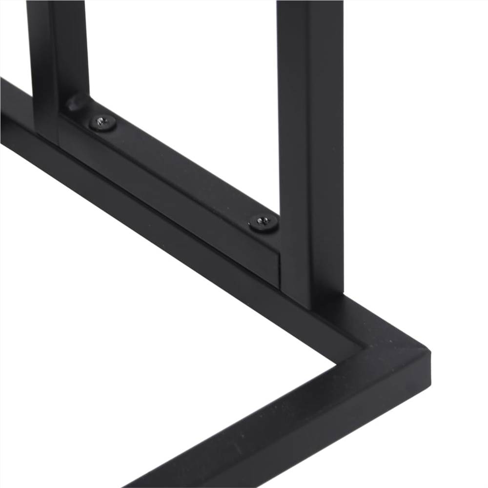 Freestanding Towel Rack Black 48x24x78.5 cm Steel