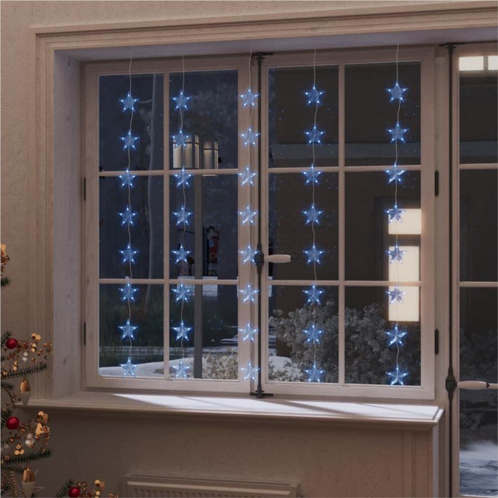 

LED Star Curtain Fairy Lights 200 LED Blue 8 Function