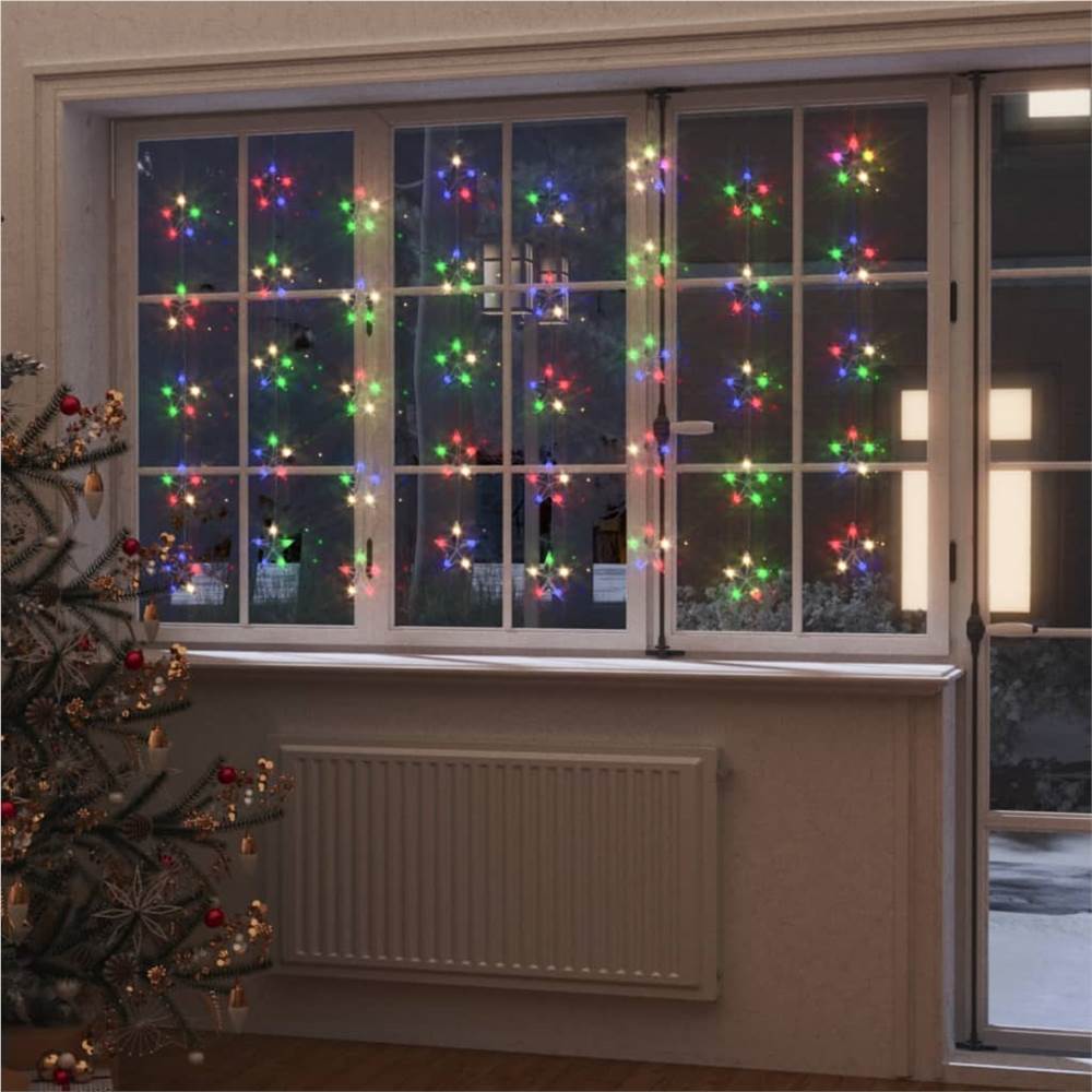 

LED Star Curtain Fairy Lights 200 LED Colourful 8 Function