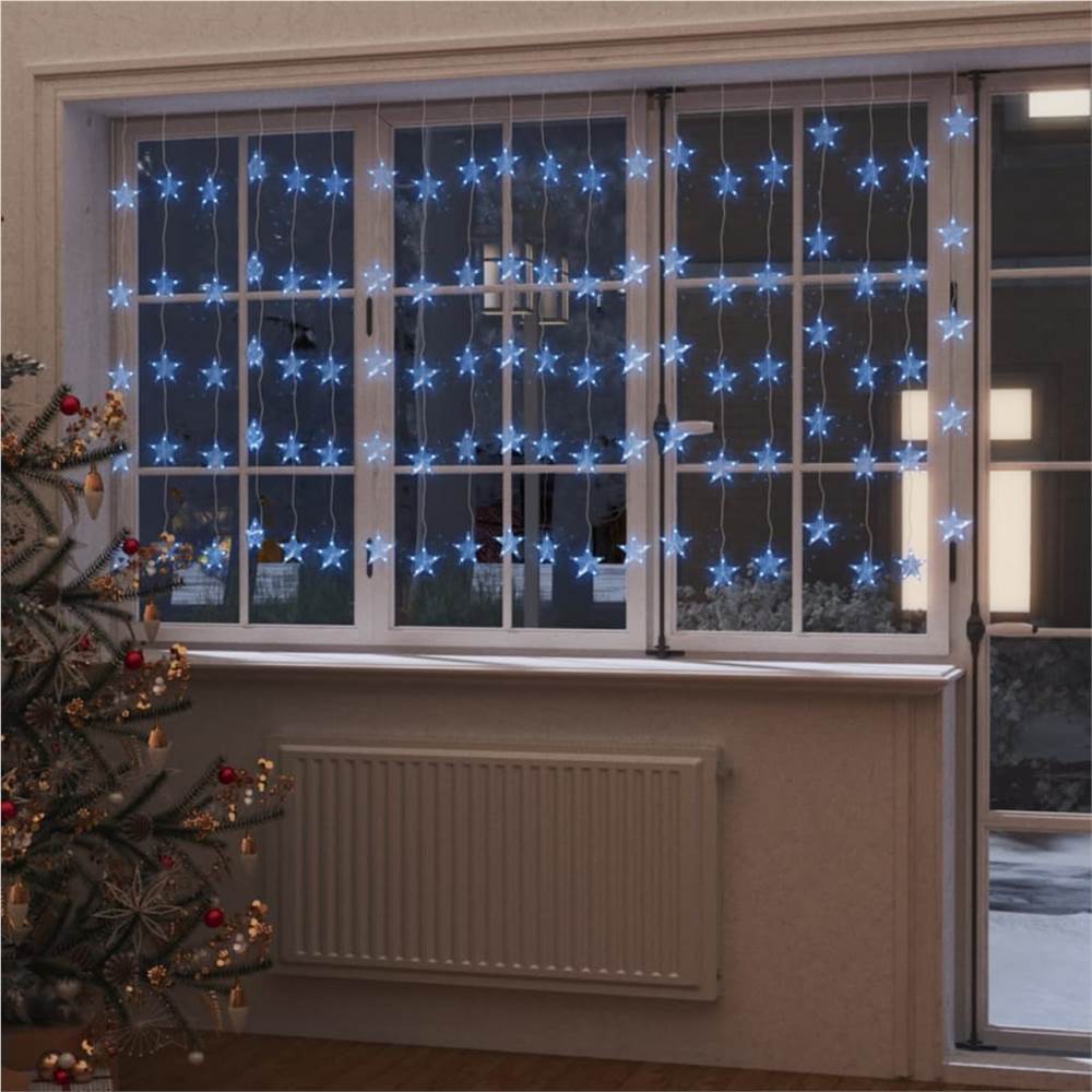 

LED Star Curtain Fairy Lights 500 LED Blue 8 Function