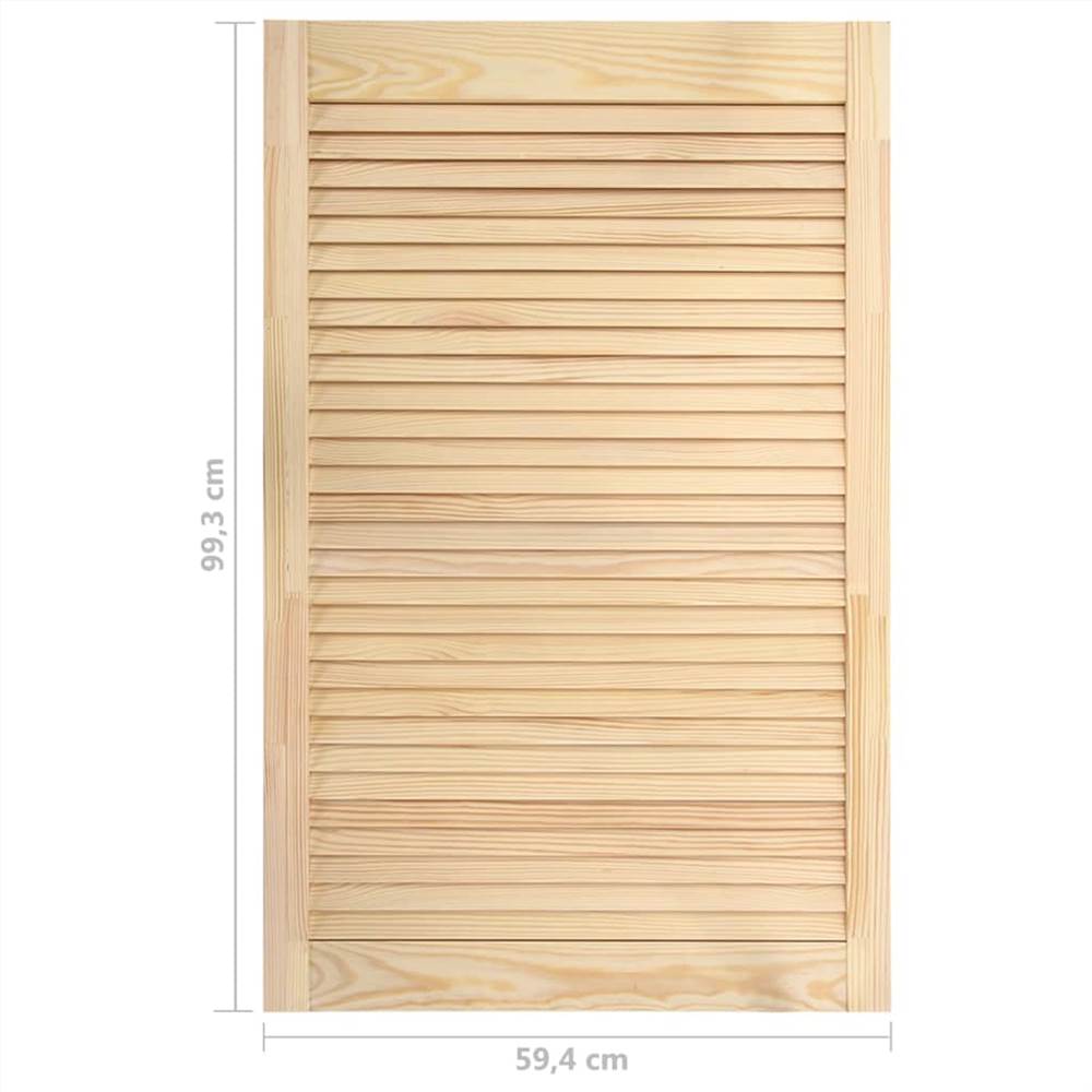 Louvred Doors 4 pcs Solid Pine Wood 99.3x59.4cm