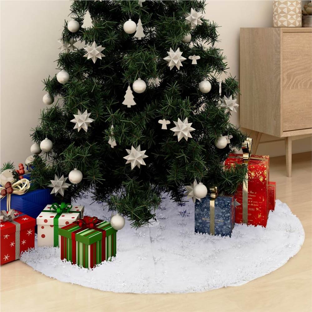 

Luxury Christmas Tree Skirt White 122 cm Faux Fur