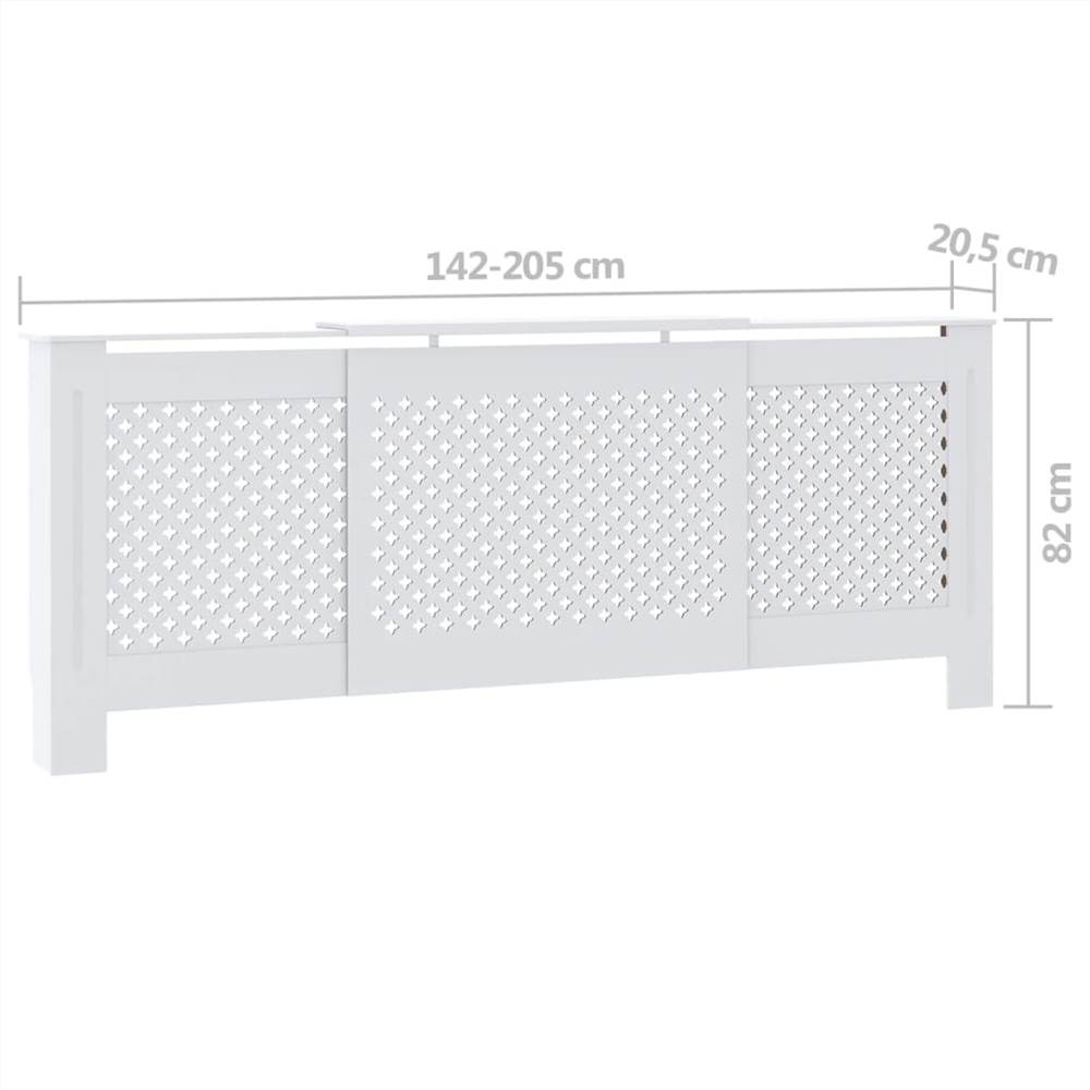 MDF Radiator Cover White 205 cm