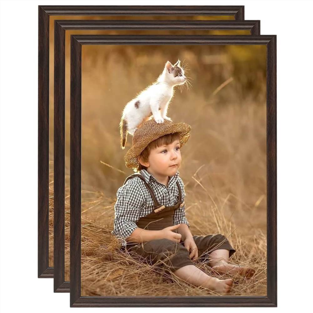 

Photo Frames Collage 3 pcs for Wall or Table Black 40x50 cm MDF