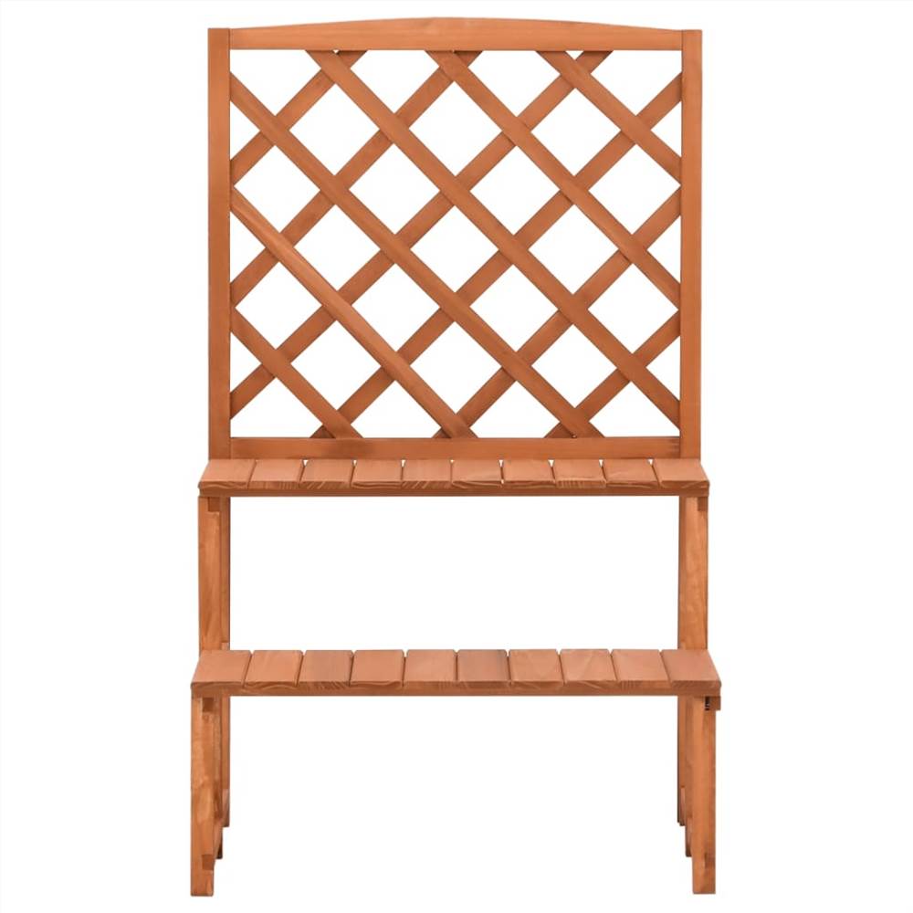 Plant Stand with Trellis 70x42x115 cm Solid Fir Wood