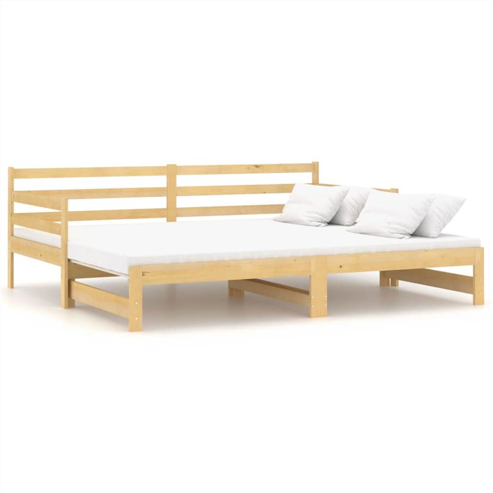 Pull-out Day Bed Solid Pinewood 2x