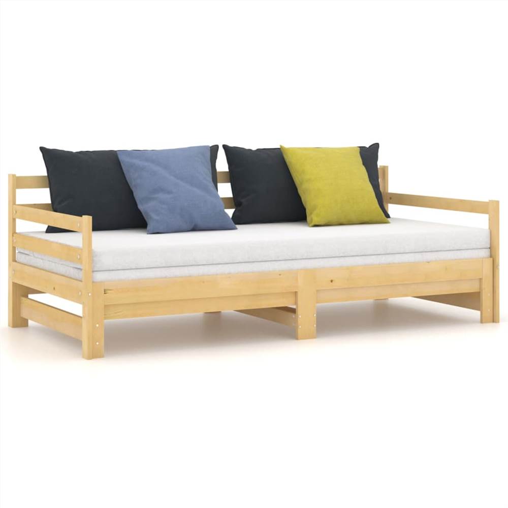Pull-out Day Bed Solid Pinewood 2x