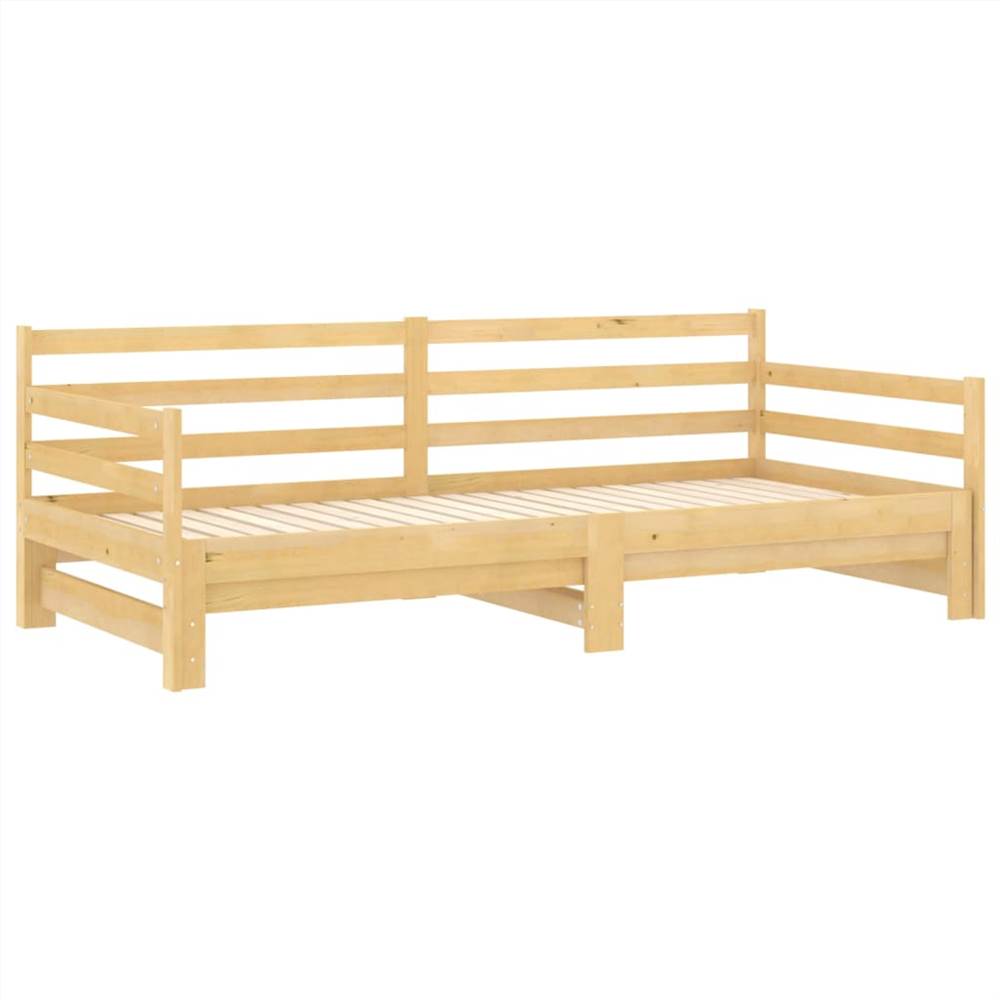 Pull-out Day Bed Solid Pinewood 2x