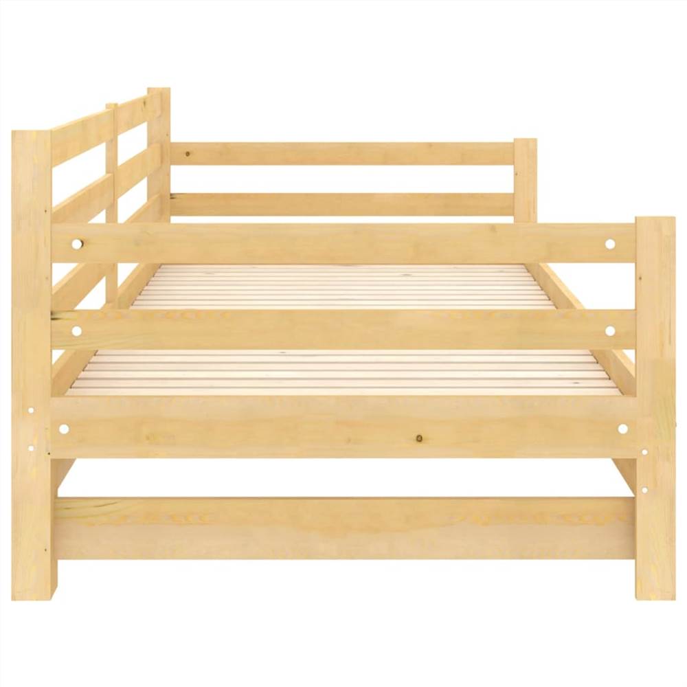 Pull-out Day Bed Solid Pinewood 2x