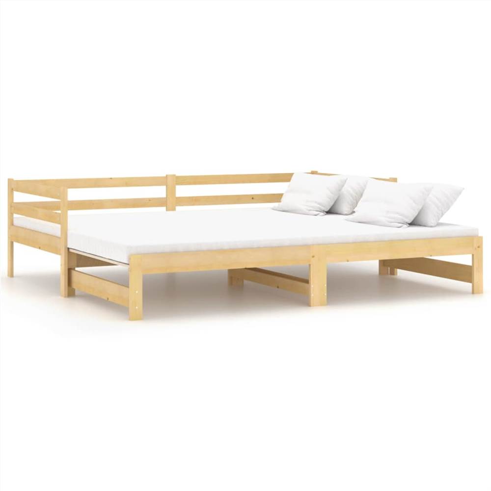Pull-out Day Bed Solid Pinewood 2x