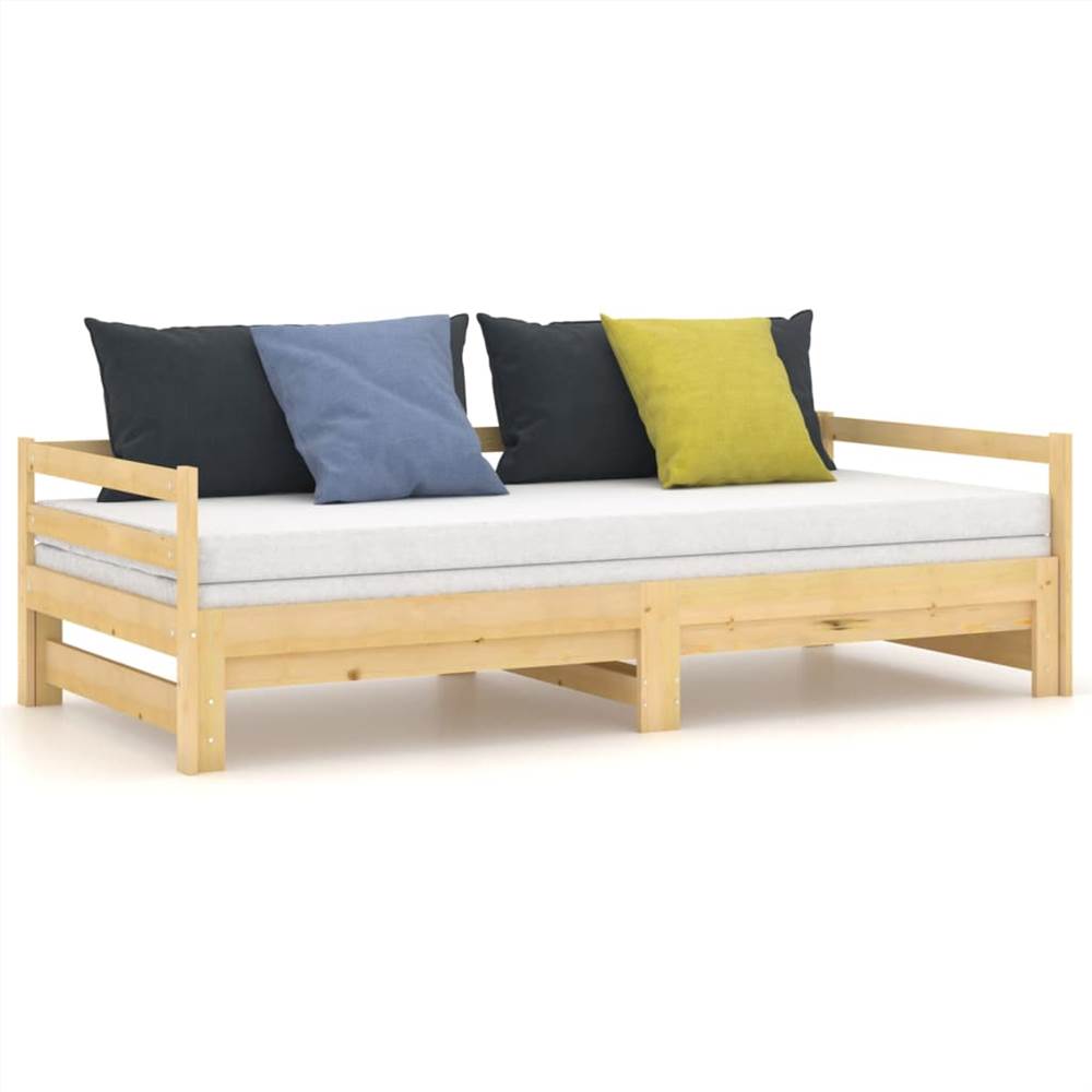 Pull-out Day Bed Solid Pinewood 2x