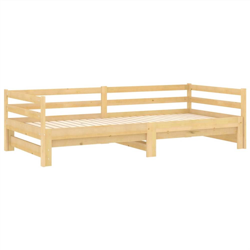 Pull-out Day Bed Solid Pinewood 2x