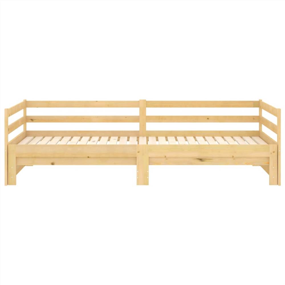 Pull-out Day Bed Solid Pinewood 2x