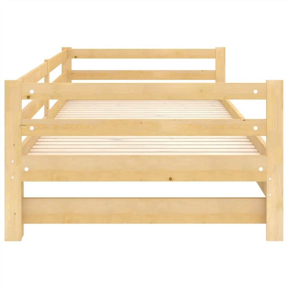 Pull-out Day Bed Solid Pinewood 2x