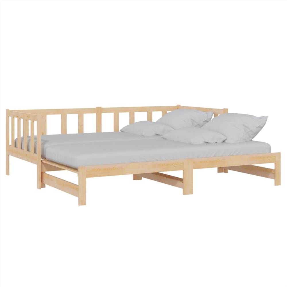 Pullout Day Bed Solid Pinewood 2x
