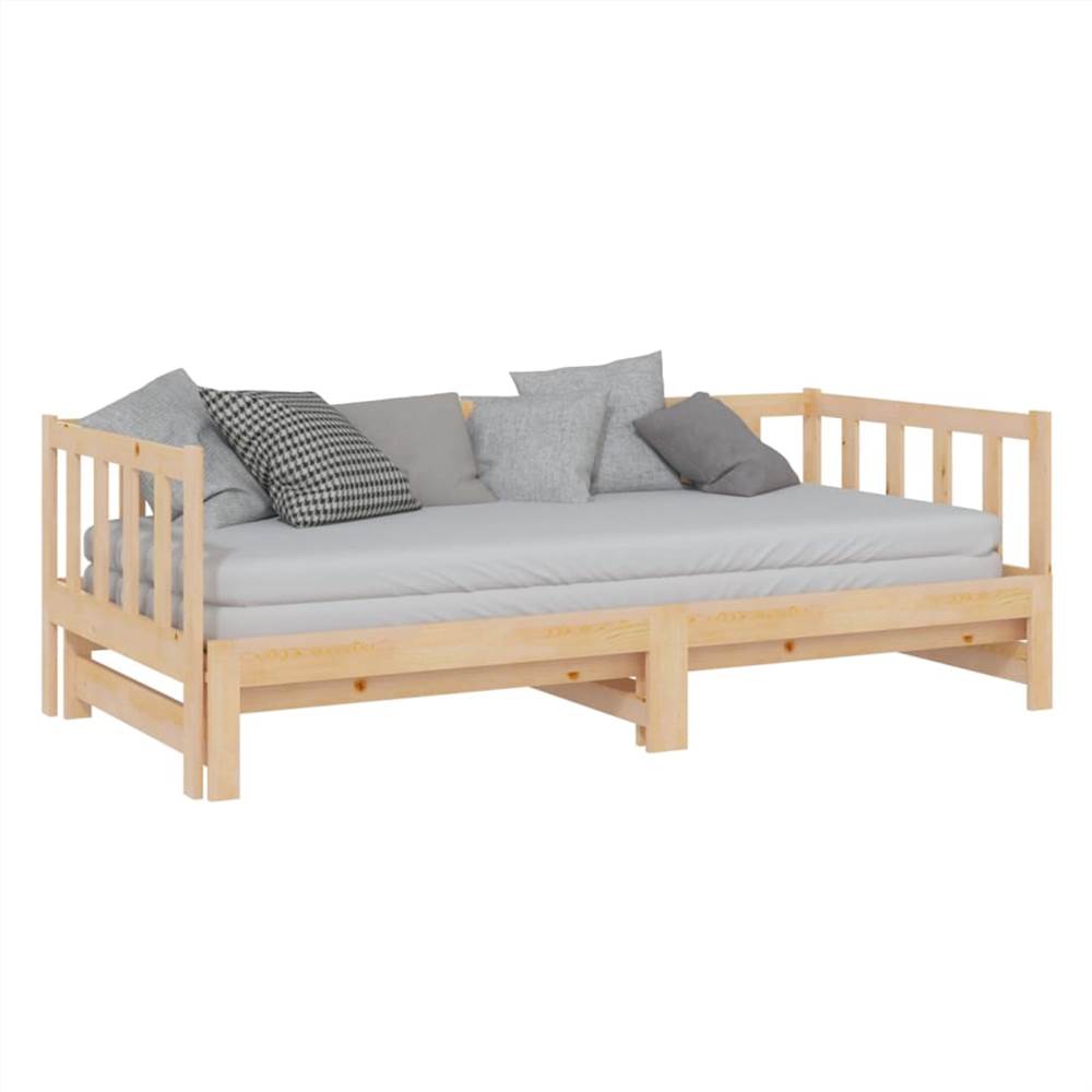 Pullout Day Bed Solid Pinewood 2x