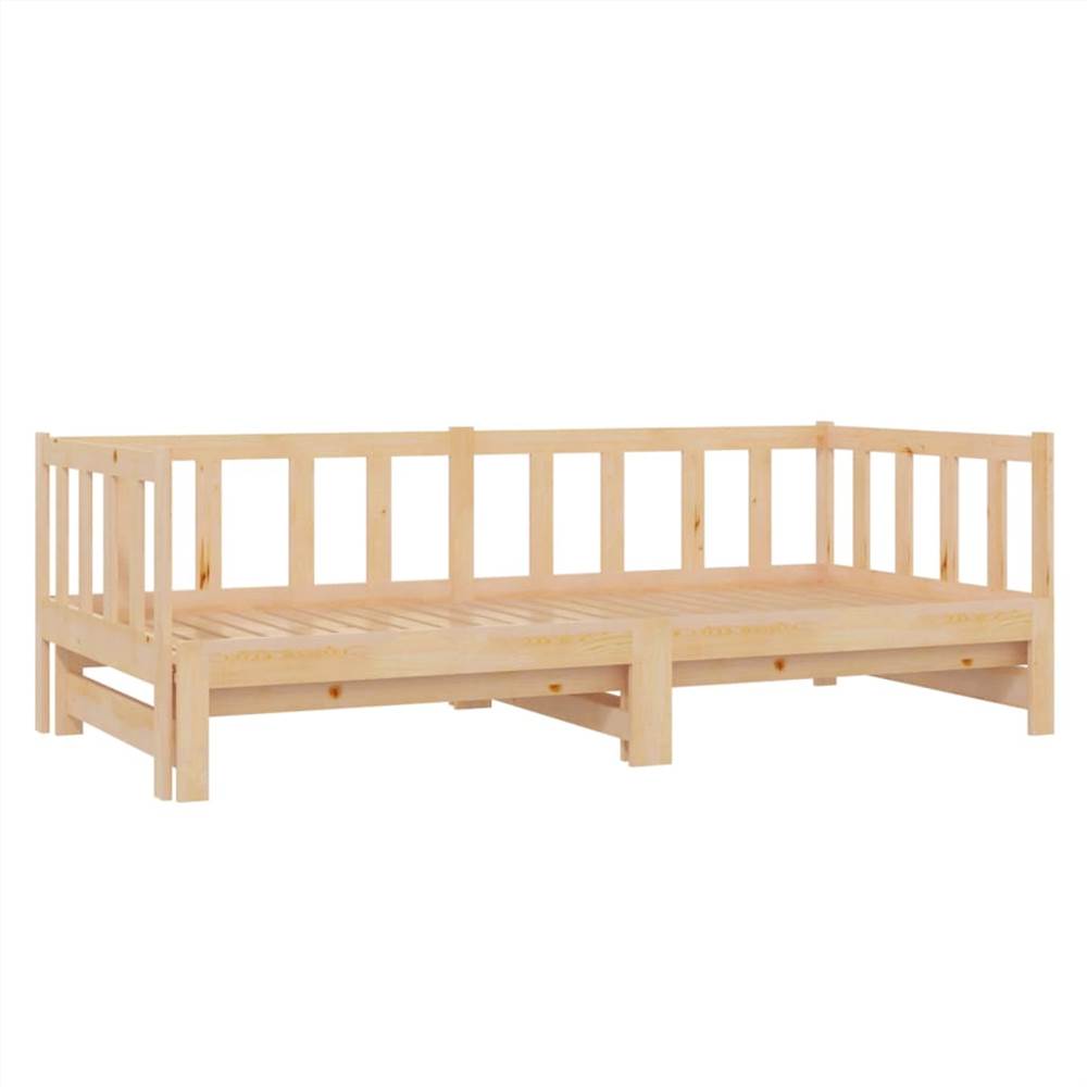 Pullout Day Bed Solid Pinewood 2x