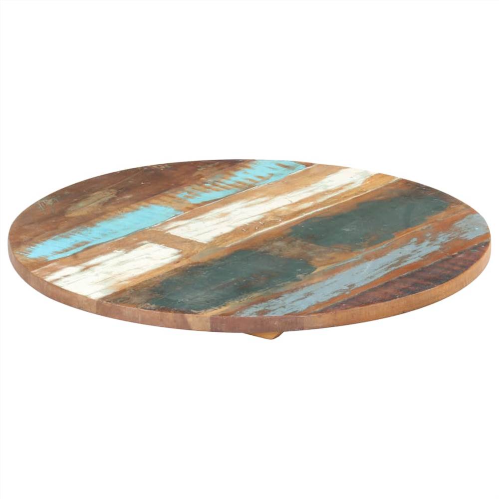 Round Table Top 60 cm 25-27 mm Solid Reclaimed Wood