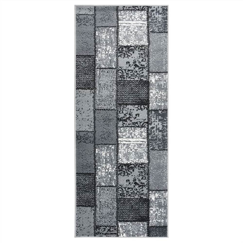 

Runner Rug BCF Grey with Block Pattern 100x150 cm