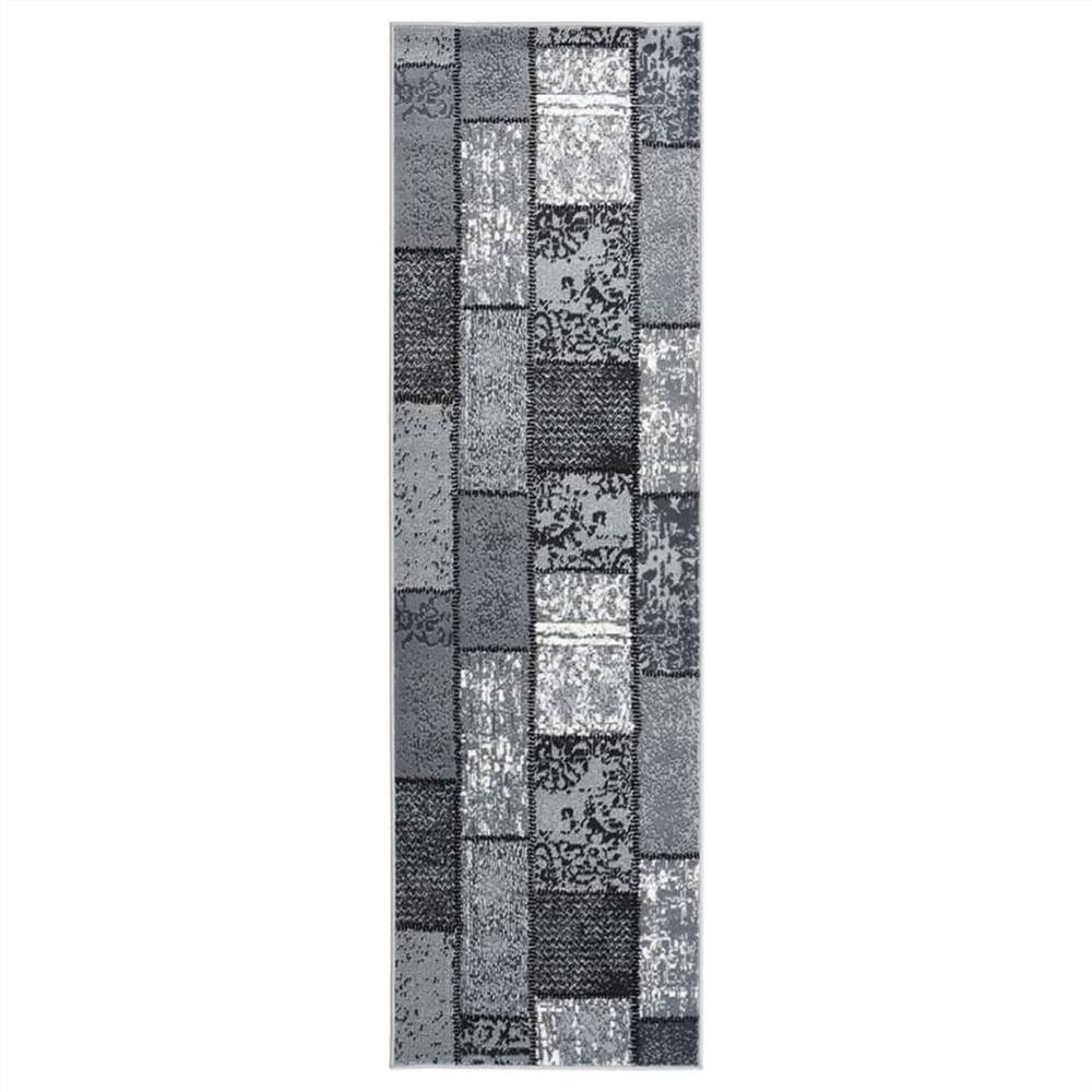 

Runner Rug BCF Grey with Block Pattern 80x350 cm