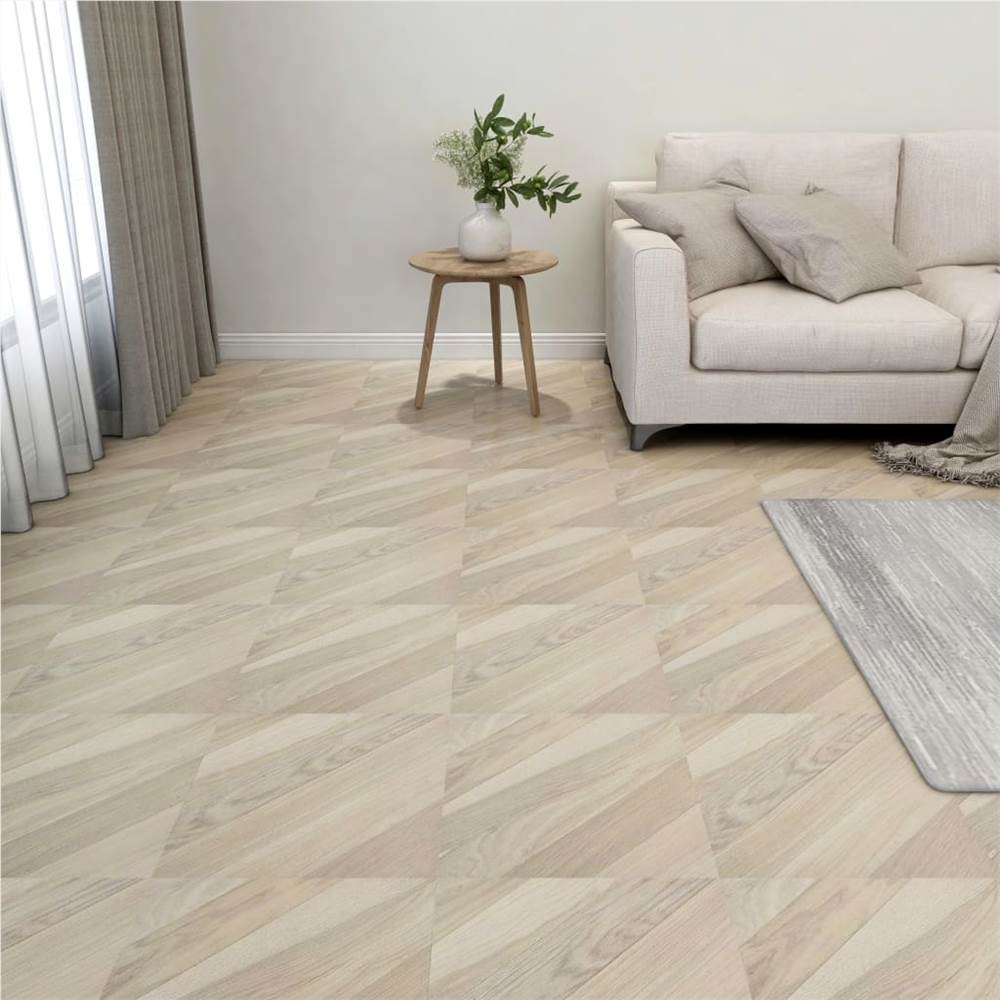 

Self-adhesive Flooring Planks 20 pcs PVC 1.86 m² Beige Striped