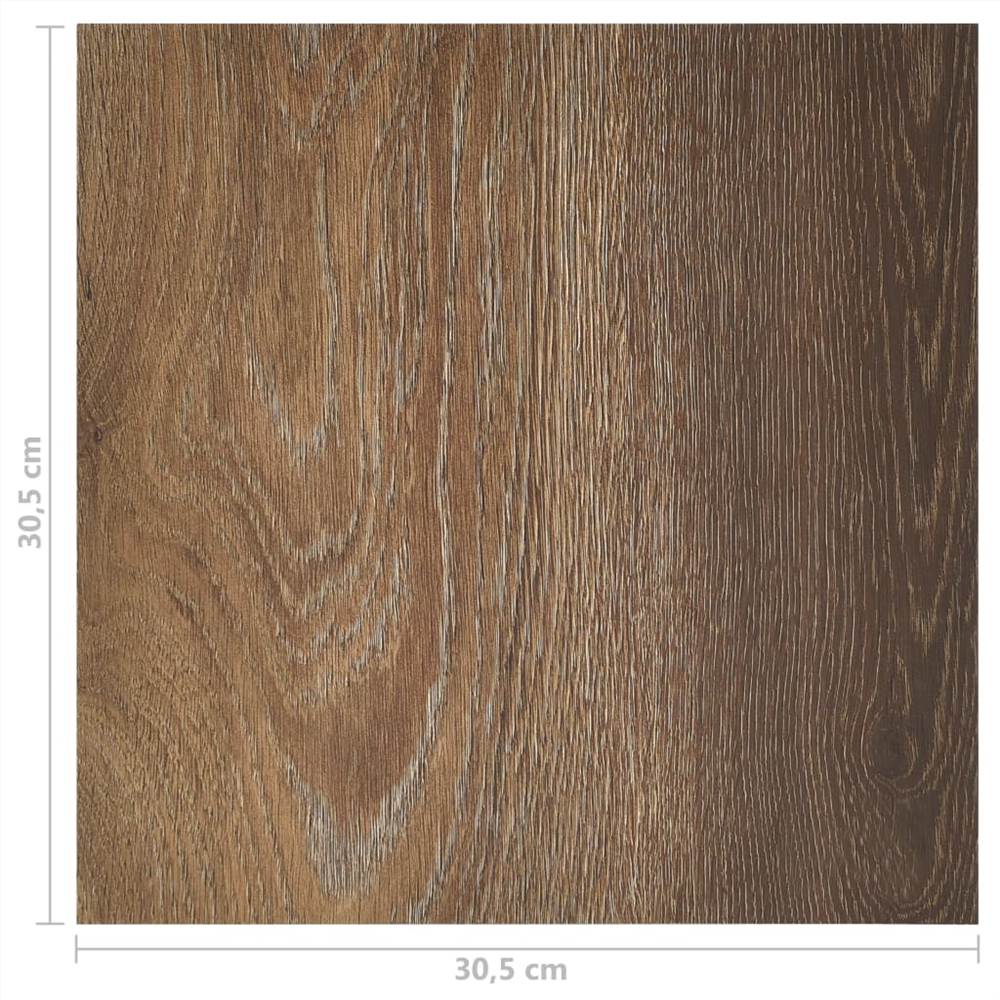 Self-adhesive Flooring Planks 20 pcs PVC 1.86 m² Brown