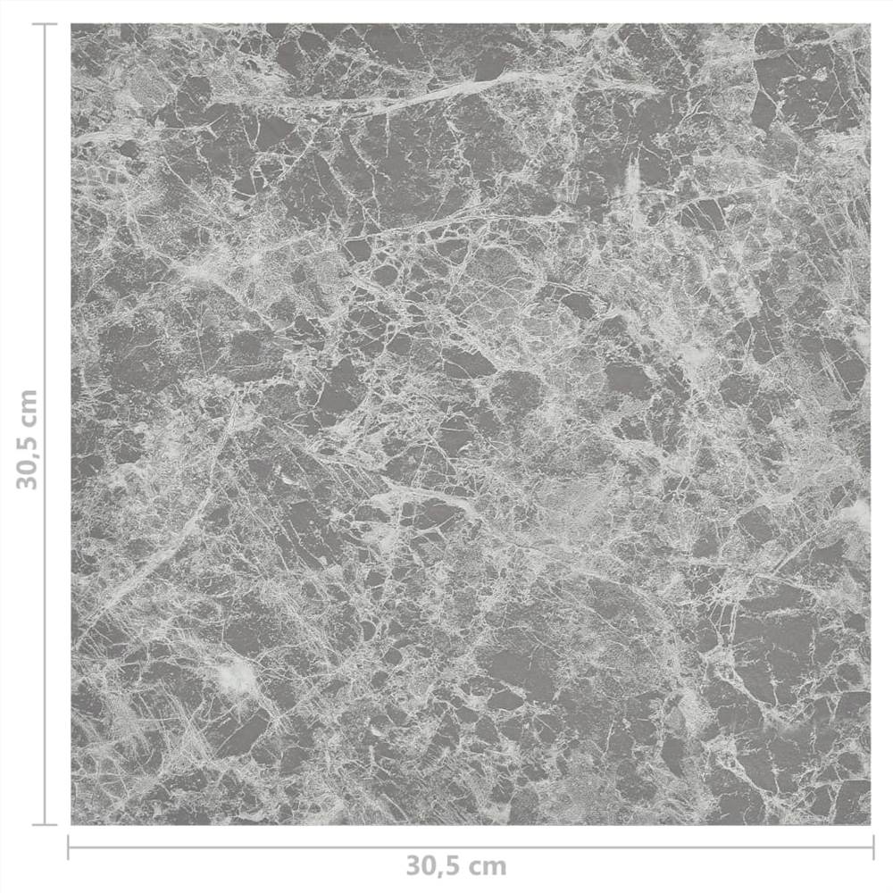 Self-adhesive Flooring Planks 20 pcs PVC 1.86 m² Concrete Grey