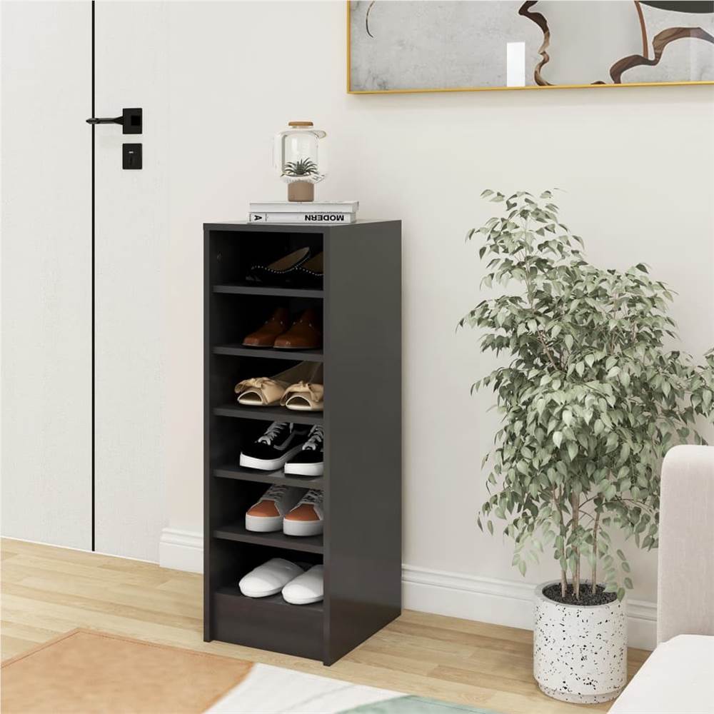 

Shoe Cabinet Grey 31.5x35x92 cm Chipboard