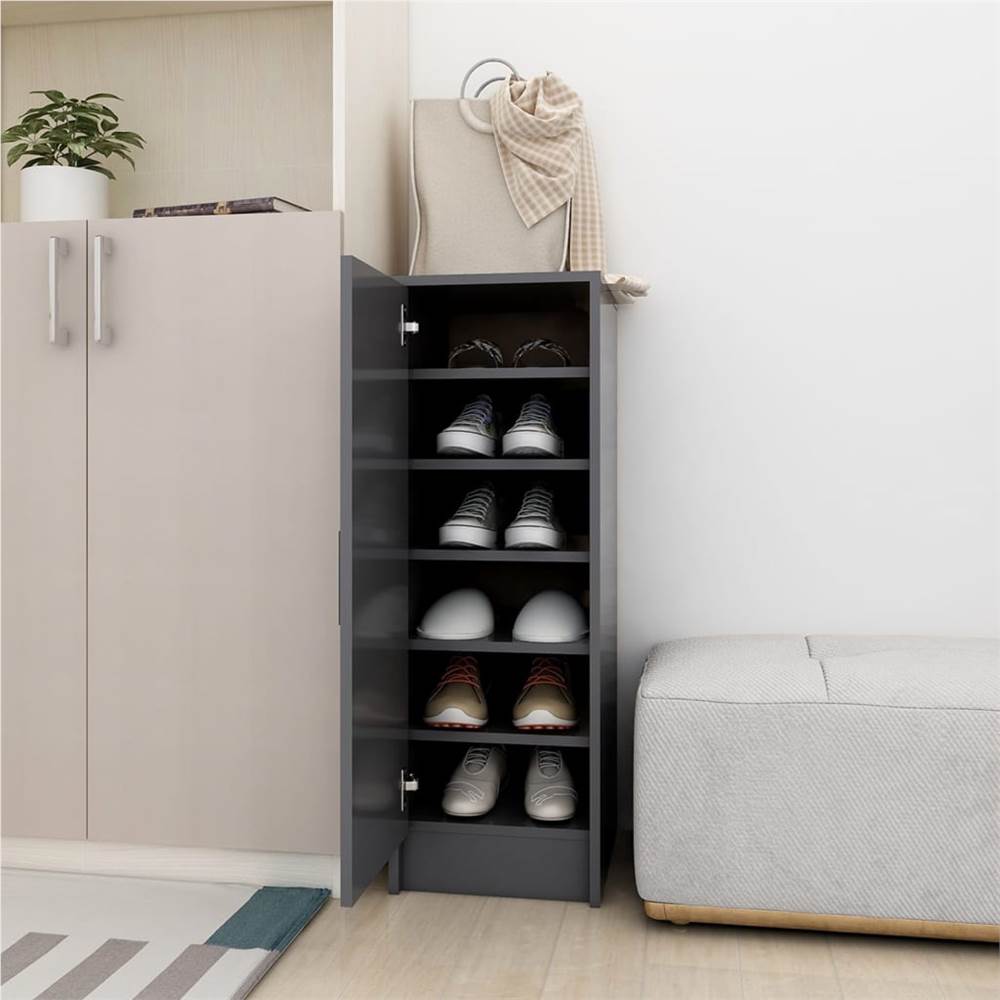 

Shoe Cabinet Grey 32x35x92 cm Chipboard
