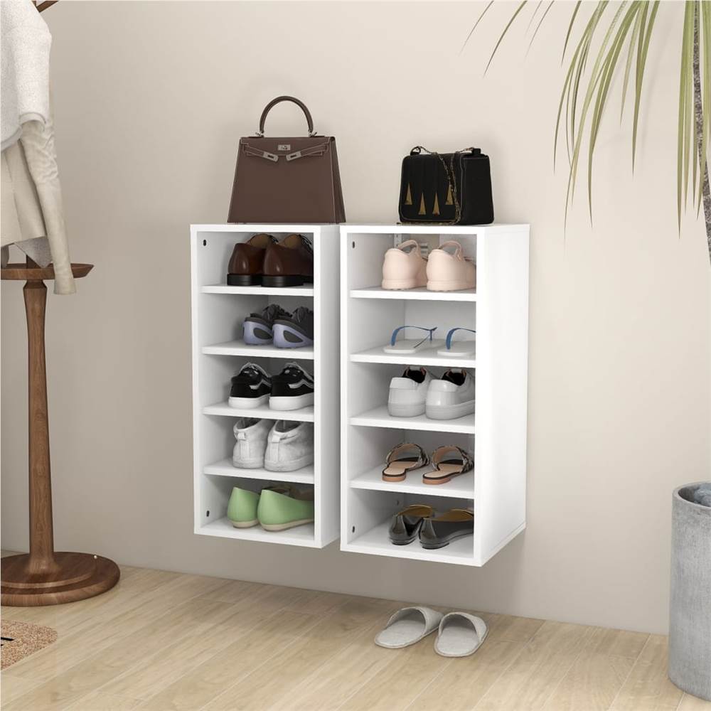 

Shoe Cabinets 2 pcs White 31.5x35x70 cm Chipboard