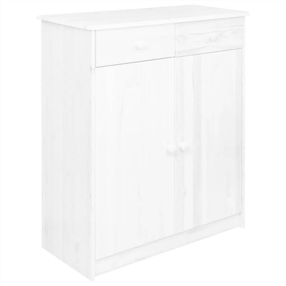 

Sideboard 2 Drawers White 78x35x89 cm Solid Pine Wood