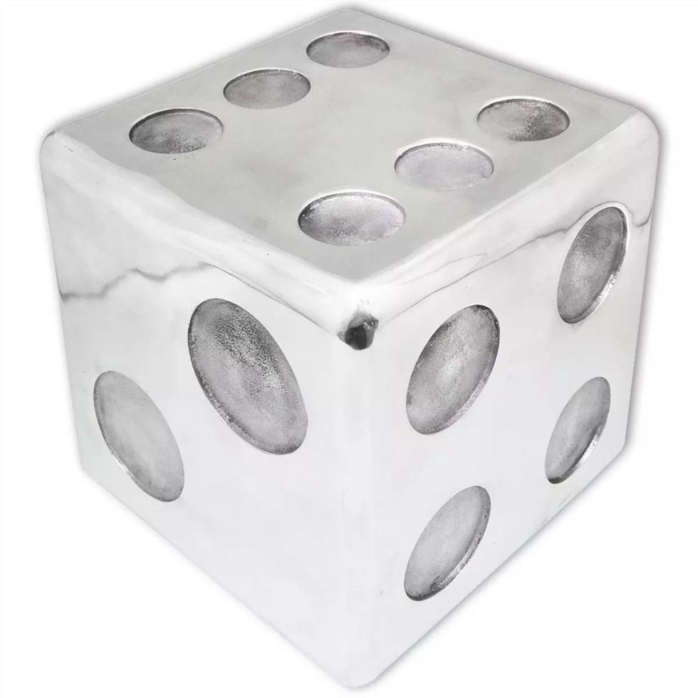 

Stool/Side Table Dice Shape Aluminium Silver