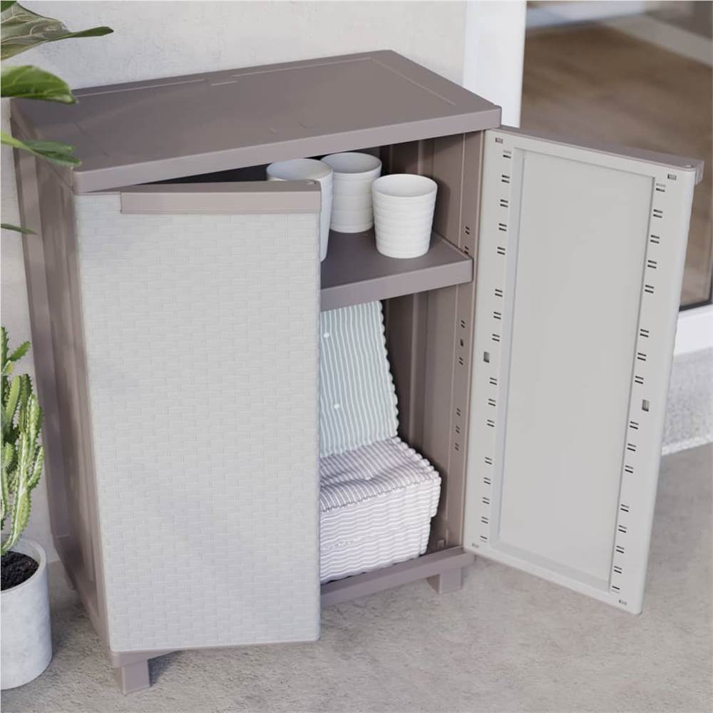 

Storage Cabinet with 2 Doors 68x37.5x91.5 cm Light Grey and Beige